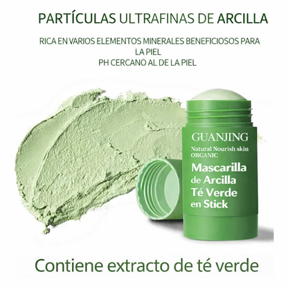 Mascarilla de Arcilla de Té Verde en Stick