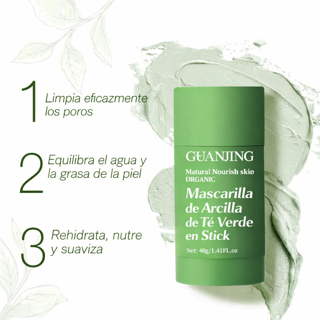 Mascarilla de Arcilla de Té Verde en Stick