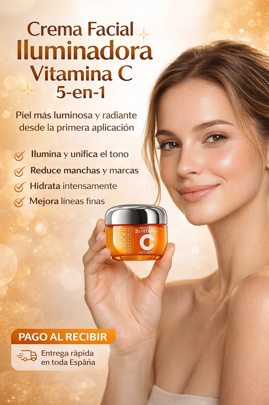 Crema Facial Iluminadora Vitamina C 5-en-1