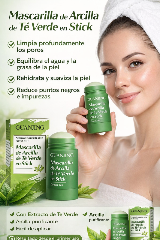 Mascarilla de Arcilla de Té Verde en Stick